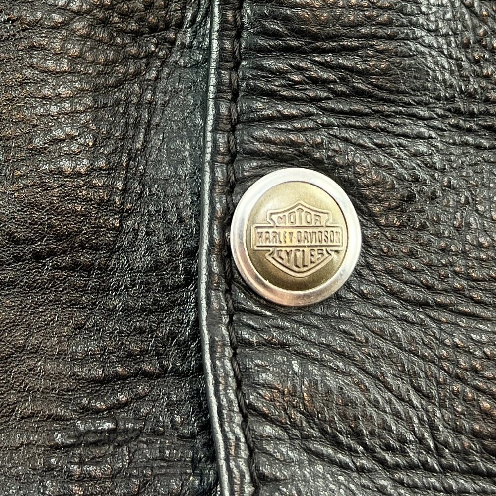 Vintage Harley Davidson Leather Vest - Picture 4 of 12